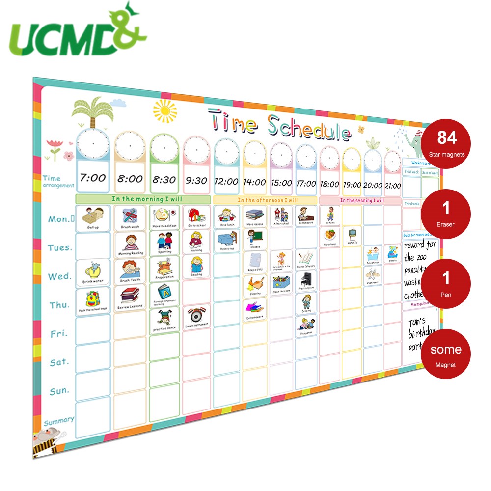 Magnetic Time Schedule Calendar