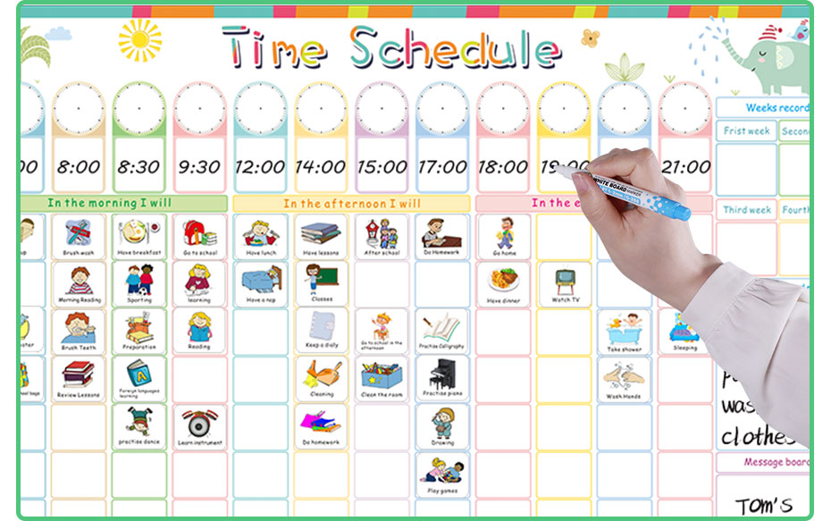 Magnetic Time Schedule Calendar